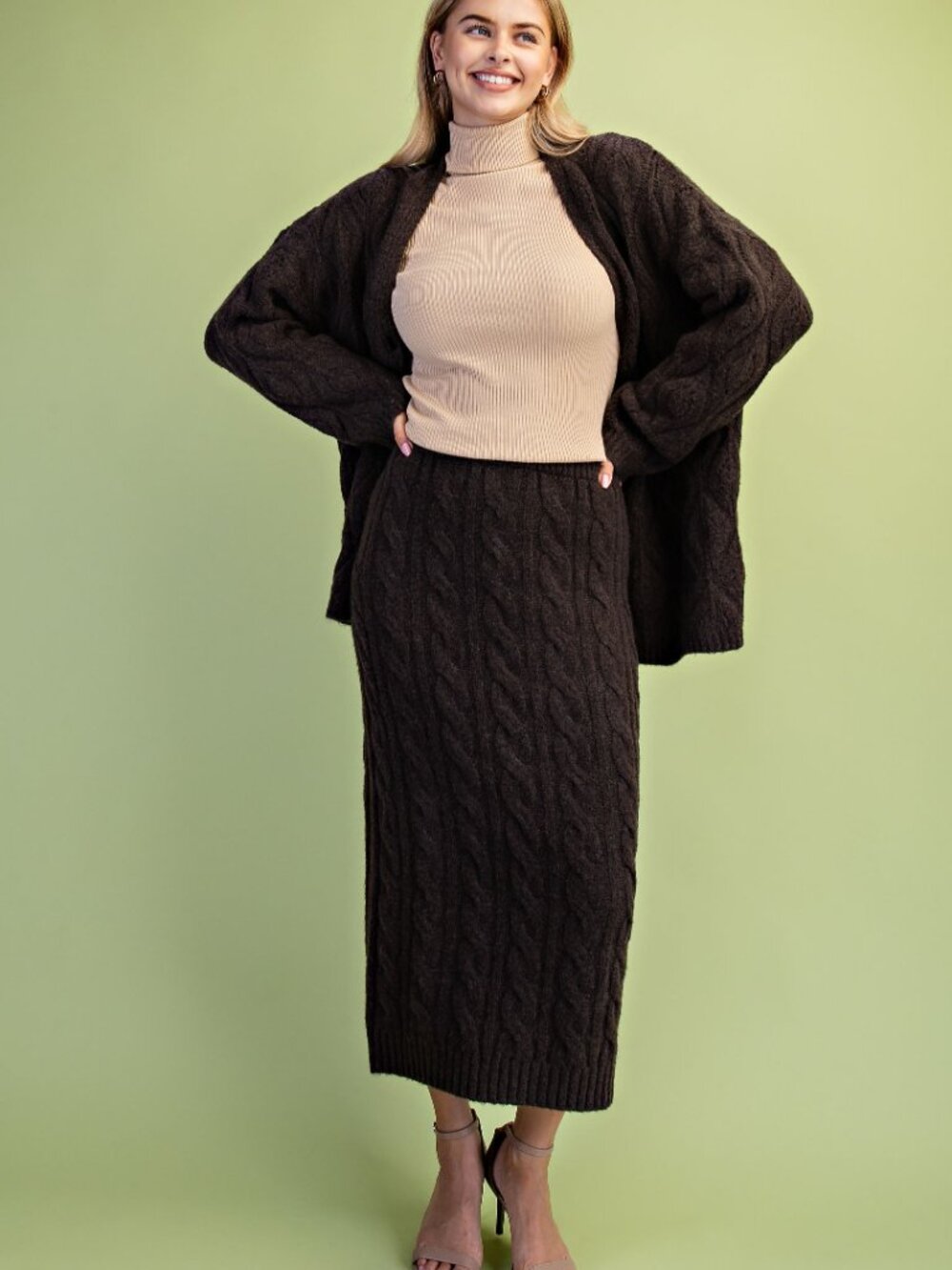 Gigio's Cable-knit Midi Skirt - Picture 3 of 6